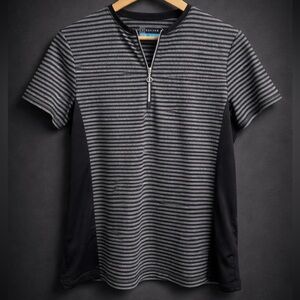 PGA TOUR Airflux Golf Top Women’s L Black Gray 1/4 Zip Performance